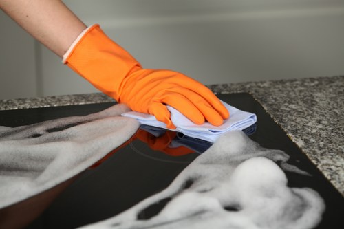 Deep cleaning of a kitchen in Camden property