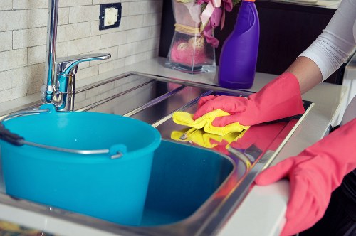 Regular domestic cleaning in a Camden kitchen and living area